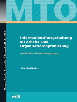 cover image of Informationsflussgestaltung als Arbeits- und Organisationsoptimierung